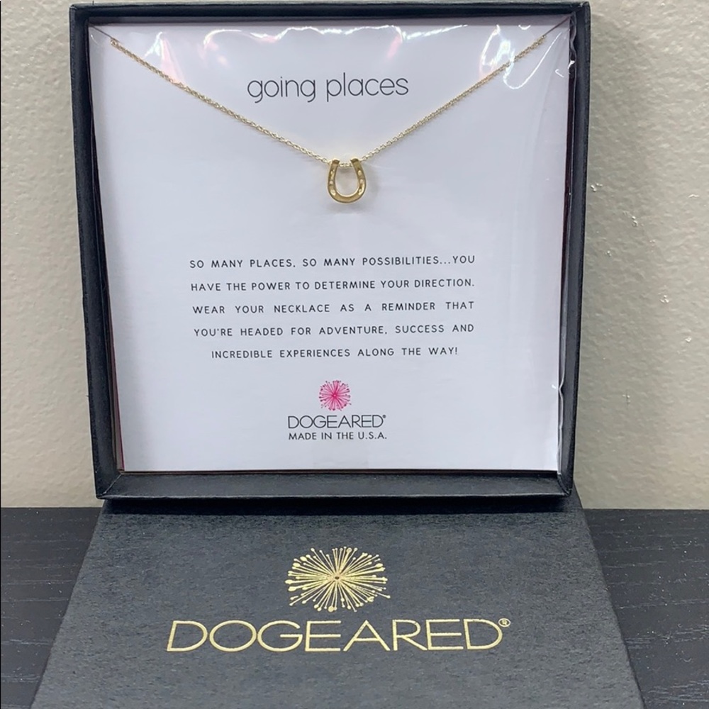 Dogeared Horse Shoe Gold Dipped Necklace - Picture 4 of 4
